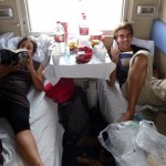 Transsibérien - Elise et Adam notre voisin canadien de cabine